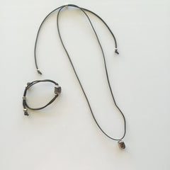 Silver Glass Bead Necklace