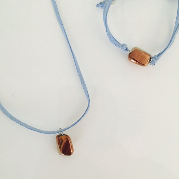 Copper Glass Bead Necklaces