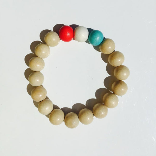 Natural Bracelet - Aqua/WhitePink