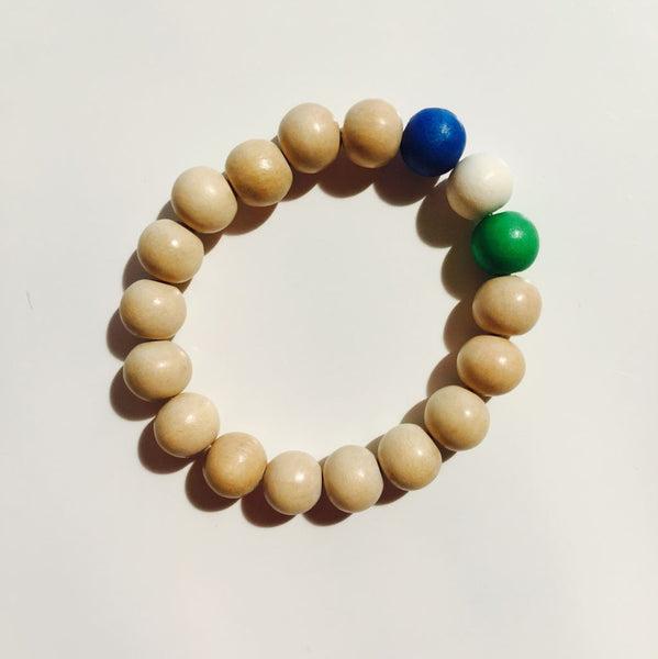 Natural Bracelet - Blue/White/Green