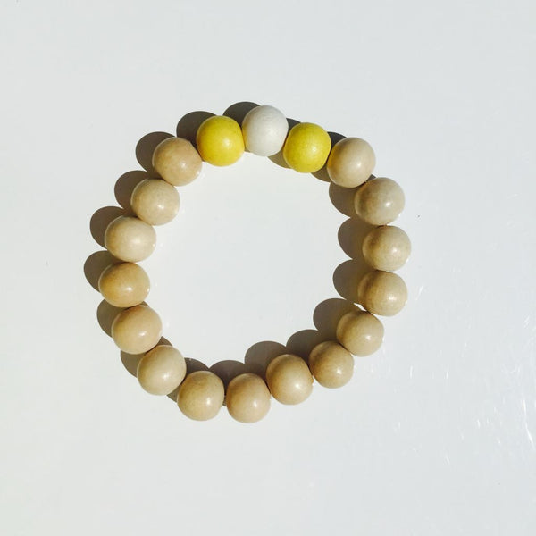 Natural Bracelet - Yellow/White/Charcoal