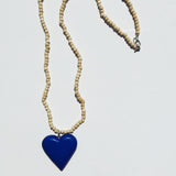 Natural Necklace with Blue Heart