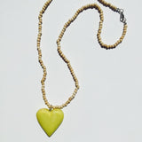 Natural Necklace with Yellow Heart