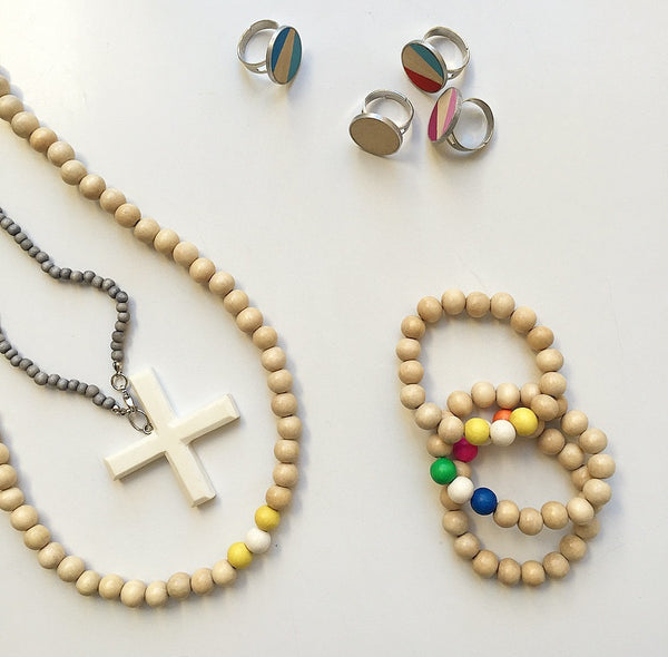 Wood - Pops Of Colour - Natural Necklaces