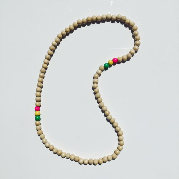 Natural Necklace - Pink/Yellow/Green